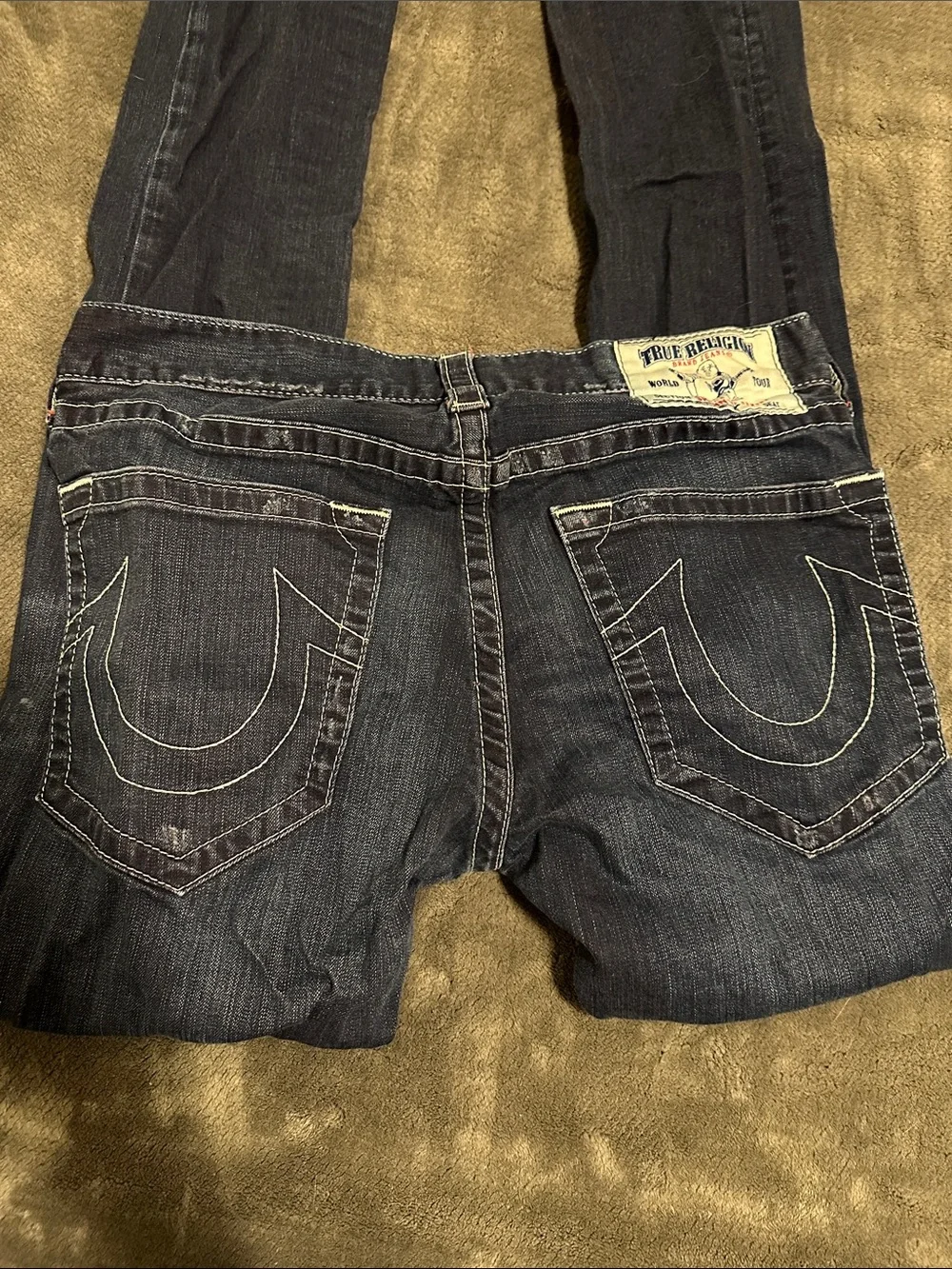 True Religion Dark Blue Sz 33 Skinny Jeans